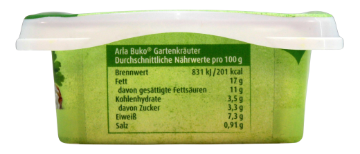 Arla Buko Garten Kräuter Frischkäse, 5 x 200g Becher