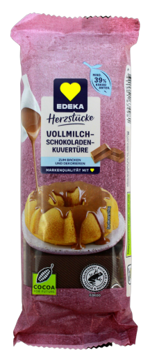 Herzstücke Vollmilchschokoladen-Kuvertüre, 11 x 200g Riegel
