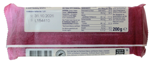 Herzstücke Vollmilchschokoladen-Kuvertüre, 11 x 200g Riegel