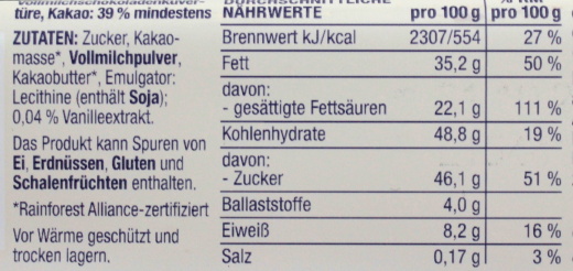 Herzstücke Vollmilchschokoladen-Kuvertüre, 11 x 200g Riegel