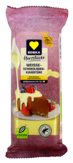 Herzstücke Weisseschokolade-Kuvertüre, 11 x 200g Riegel