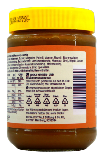 Herzstücke Keks und Karamell Creme creamy Brotaufstrich, 6 x 400g Glas