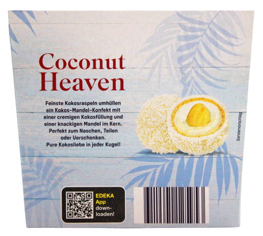 Herzstücke Coconut Heaven Kokoskugeln, 6 x 150g Schachtel
