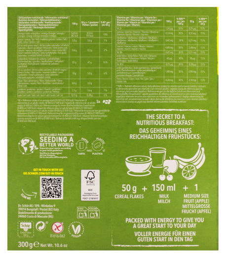 Schär Cereal Flakes Gluten-Free, 8 x 300g Packung