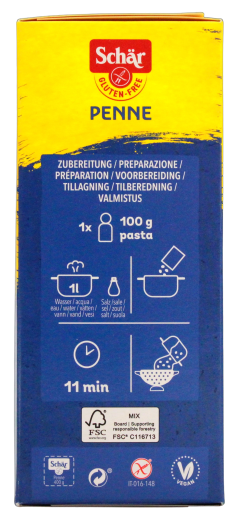 Schär Penne Gluten-Free Pasta, 6 x 400g Packung