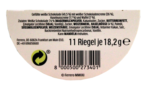 Ferrero duplo White Schokoriegel, 14 x 200,2g Schachtel