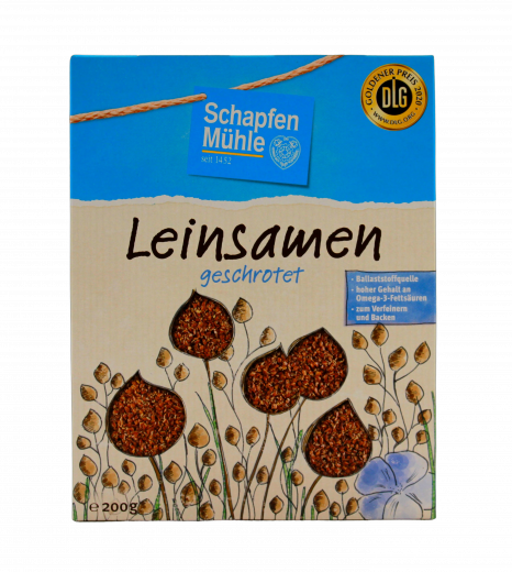 Schapfenmühle Leinsamen geschrotet 11 x 200g Packungen
