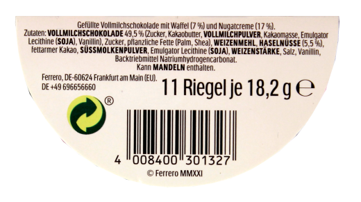 Ferrero duplo Schokoriegel, 14 x 200,2g Schachtel