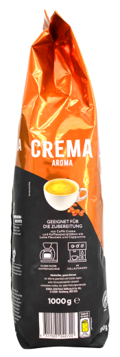 Gut & Günstig Crema Aroma ganze Kaffeebohnen, 4 x 1 kg Beutel