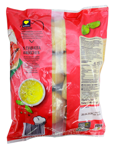 Herzstücke 8 Ciabatta Brötchen, 6 x 560g Beutel