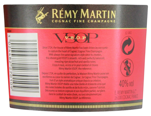 Rémy Martin Cognac fine Champagne V.S.O.P 40% vol., 1 x 0.7 l Flasche