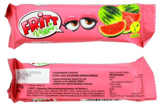 Fritt Kaubonbon-Streifen vegan 6-fach sortiert, 40 x 70g Packung