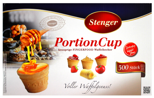 Stenger Portions Cup Waffelbecher, 300 x 1.7g Waffelbecher