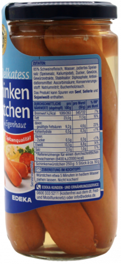 Gut & Günstig Delikatess Schinken-Würstchen 6 x 250g Gläser