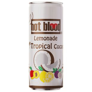 Hot Blood Lemonade Tropical Cocos, 24 x 0.33 l Dose EINWEG