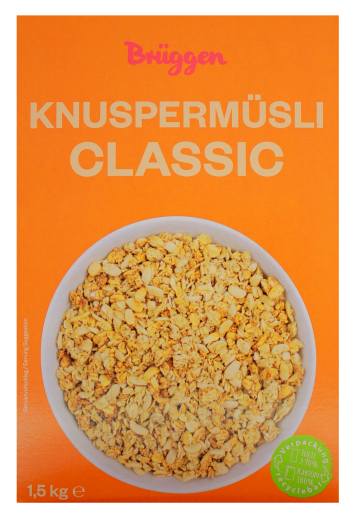 Brüggen Knuspermüsli Classic, 2 x 1,5 kg Packung