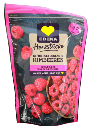 Herzstücke gefriergetrocknete Himbeeren, 2 x 100g Beutel