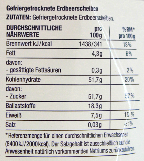 Herzstücke Gefriergetrocknete Erdbeeren in Scheiben, 2 x 100g Beutel