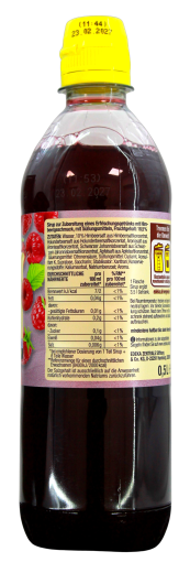 Herzstücke Himbeere Getränkesirup Zero, 6 x 0.5 l Flasche