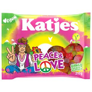 Katjes Peace & Love Fruchtgummi vegan, 20 x 210g Beutel