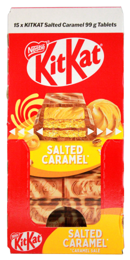 KitKat Salted Caramel Tablets Schokolade, 15 x 99g Tafel