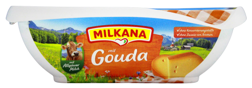 Milkana mit Gouda Schmelzkäse, 8 x 190g Becher