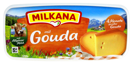 Milkana mit Gouda Schmelzkäse, 8 x 190g Becher