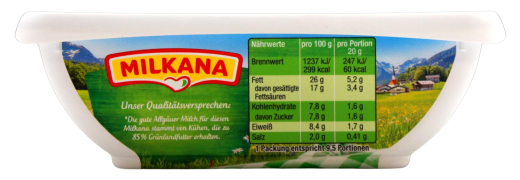 Milkana Kräuter Schmelzkäse, 8 x 190g Becher