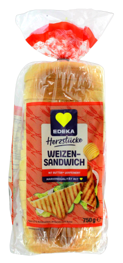 Herzstücke Weizen-Sandwich Toast, 7 x 750g Toast