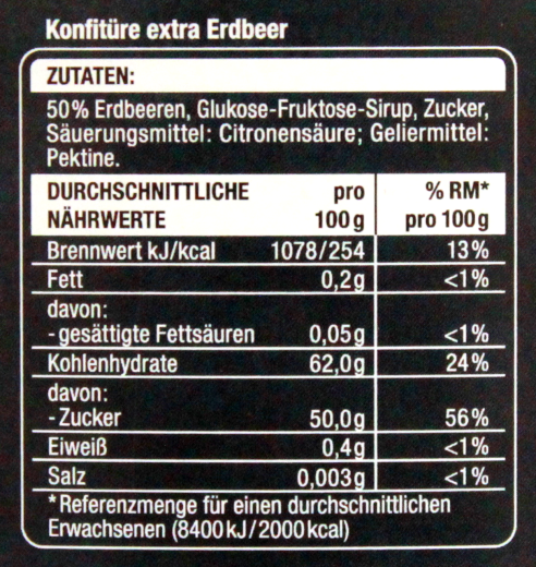 Premium Line Konfitüre Extra Edbeere, 1 x 12,5 kg Eimer