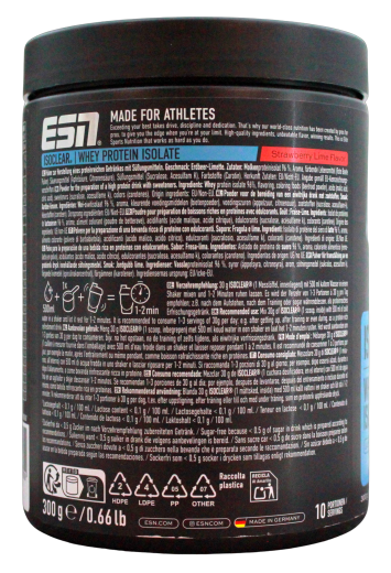 ESN Isoclear Whey Protein Isolate Strawberry Lime Flavor, 1 x 300g Dose