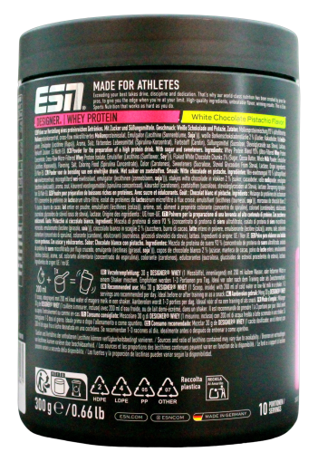 ESN Designer Whey Protein White Chocolate Pistachio Flavor, 1 x 300g Dose