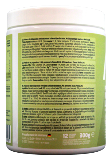 More Protein Iced Matcha Latte Getränkepulver, 1 x 300g Dose