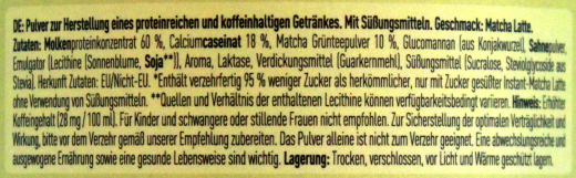 More Protein Iced Matcha Latte Getränkepulver, 1 x 300g Dose