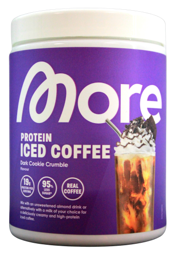 More Protein Iced Coffee Dark Cookie Crumble Flavour, 1 x 300g Dose