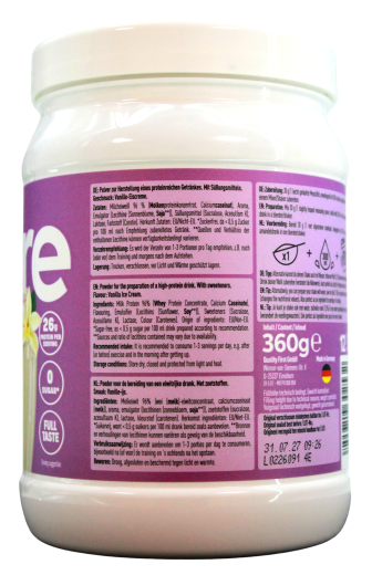 More Protein Milkshake Style Vanilla Ice Cream Flavour, 1 x 360g Dose