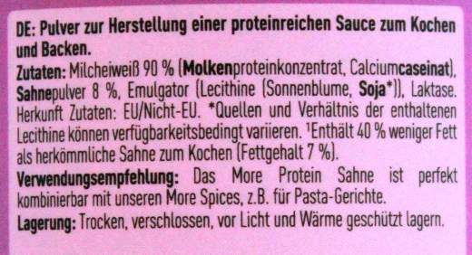 More Protein Sahne Pulver, 1 x 300g Dose