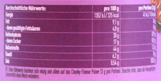 More Chunky Flavour Fudge Brownie Flavouring Powder, 2 x 90g Dose