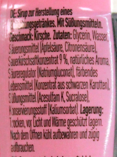 More Zerup Cherry Flavour Getränkesirup Zero, 5 x 65ml Flasche