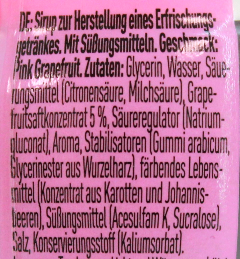 More Zerup Pink Grapefruit Flavour Getränkesirup Zero, 5 x 65ml Flasche