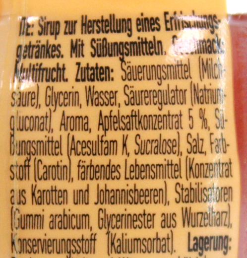 More Zerup Multifruit Flavour Getränkesirup Zero, 5 x 65ml Flasche