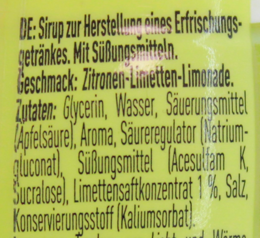 More Zerup Lemon Lime Soda Flavour Getränkesirup Zero, 5 x 65ml Flasche