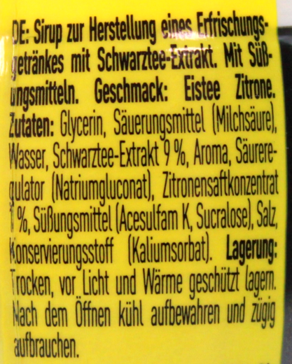 More Zerup Lemon Iced Tea Flavour Getränkesirup Zero, 5 x 65ml Flasche