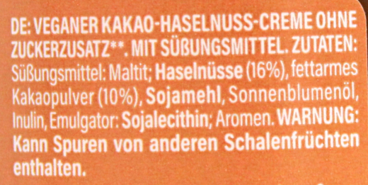 ahead crazy Hazel vegane Kakao-Haselnusscreme ohne Zuckerzusatz, 3 x 200g Glas