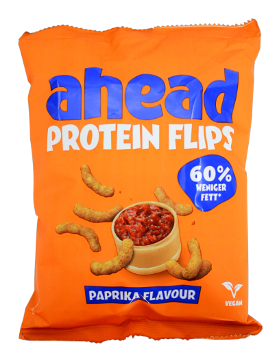 ahead Protein Flips Paprika Flavour vegan, 6 x 50g Beutel