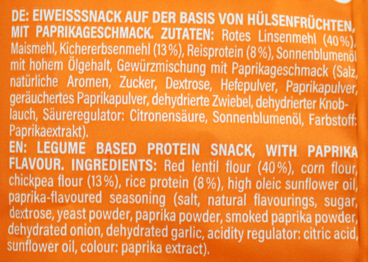 ahead Protein Flips Paprika Flavour vegan, 6 x 50g Beutel