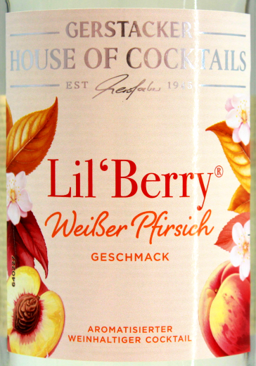 Gerstacker Lil`Berry weißer Pfirsich 5,1% vol., 6 x 0.75 l Flasche