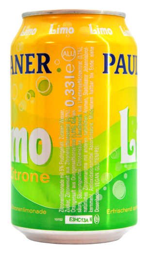 Paulaner Limo Zitrone, 24 x 0.33 l Dose EINWEG