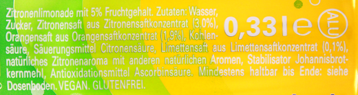 Paulaner Limo Zitrone, 24 x 0.33 l Dose EINWEG