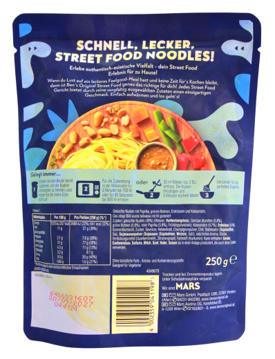 Ben's Original Street Food Indonesia Style - Spicy Nudeln, 6 x 250g Beutel